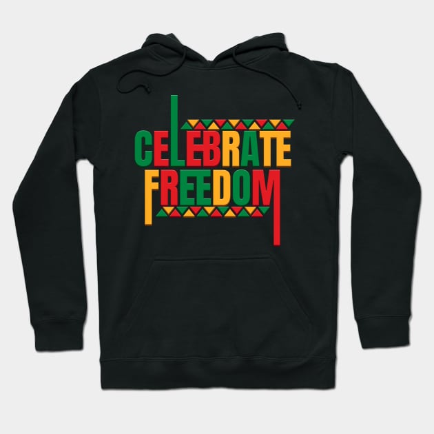 African Color Celebrate Freedom Day Juneteenth Hoodie by SinBle